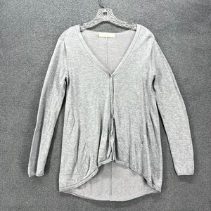 Zara Cardigan Womens Large Gray Knit Sweater Long Sleeve 3 button Long Sleeve